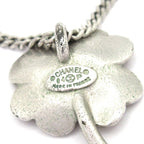 Chanel Necklace Silver Beige Clover CC Logo — view 5