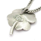 Chanel Necklace Silver Beige Clover CC Logo — view 3
