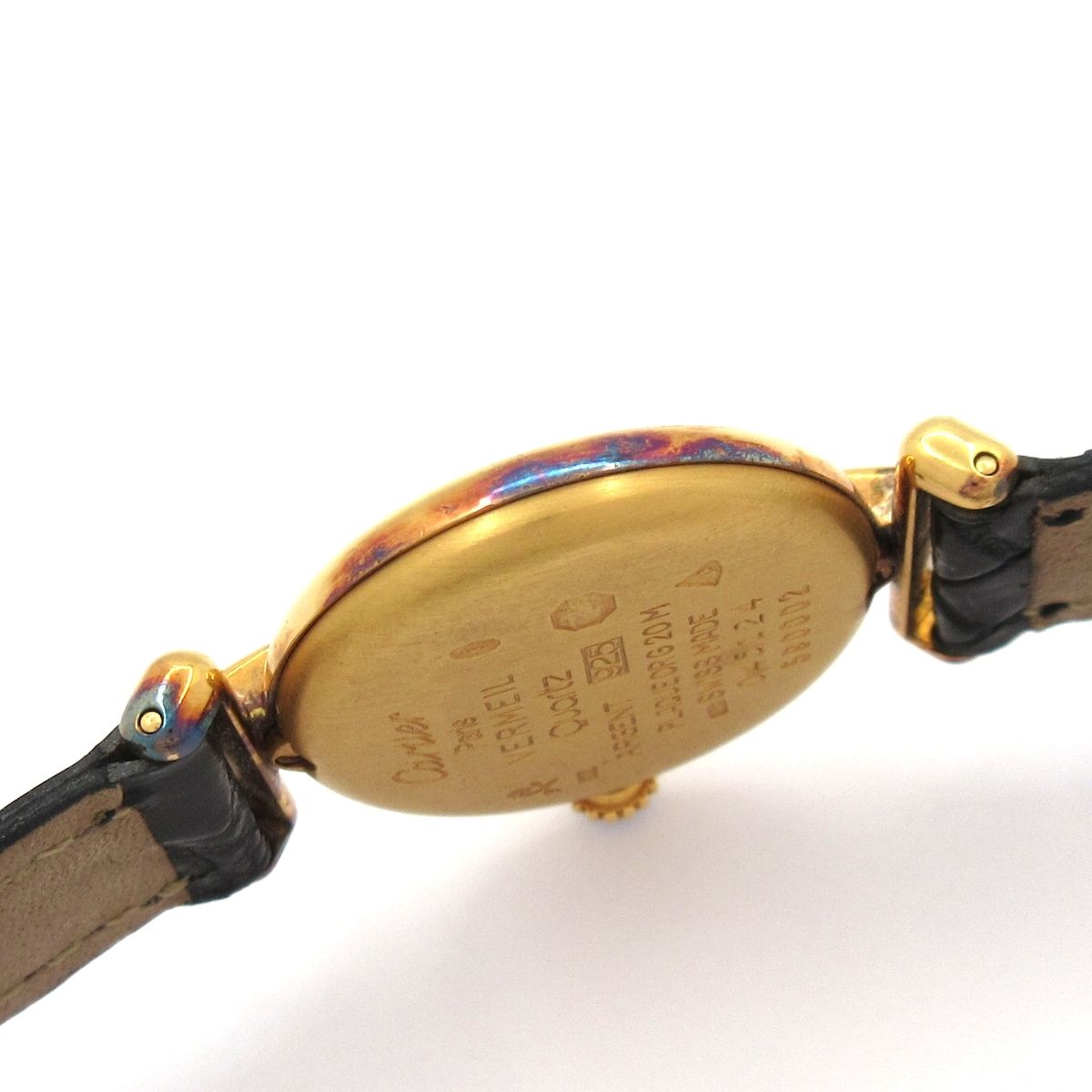 Cartier Watch Must Colise Vermeil 925 Leather Strap Black — view 9