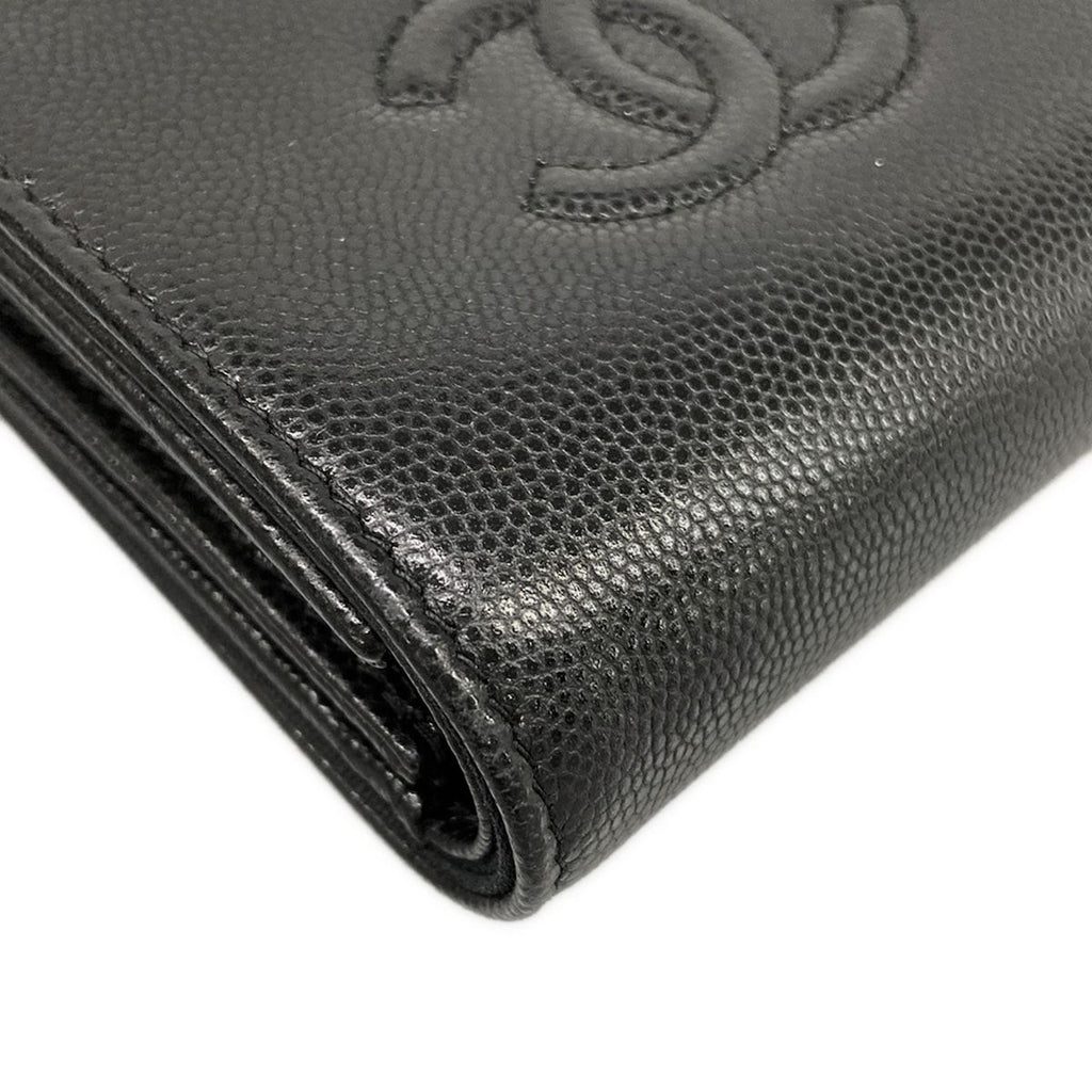 Chanel Bifold Wallet Small Flap Black CC Logo — view 9