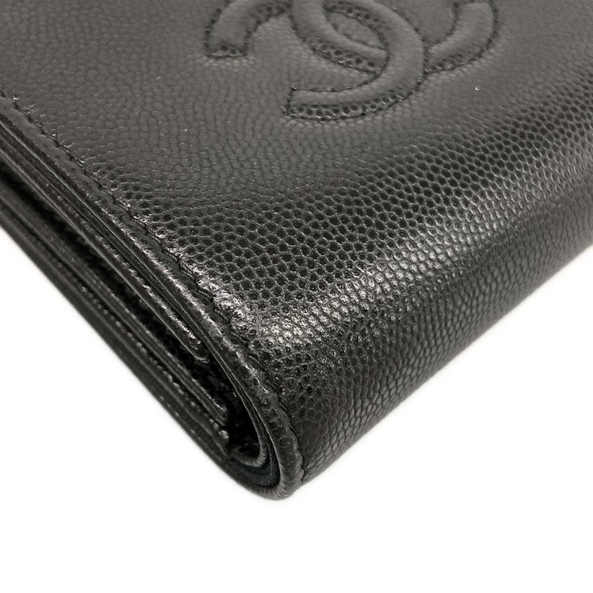 Chanel Bifold Wallet Small Flap Black CC Logo — view 9