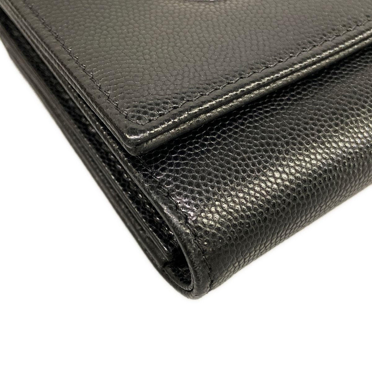 Chanel Bifold Wallet Small Flap Black CC Logo — view 8