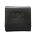 Chanel Bifold Wallet Small Flap Black CC Logo
