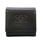 Chanel Bifold Wallet Small Flap Black CC Logo