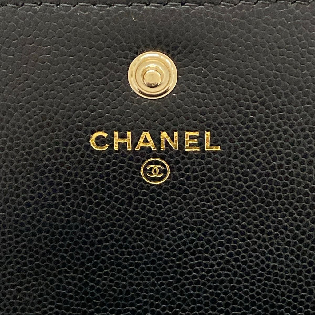 Chanel Bifold Wallet Small Flap Black CC Logo — view 7