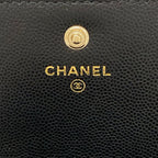 Chanel Bifold Wallet Small Flap Black CC Logo — view 7