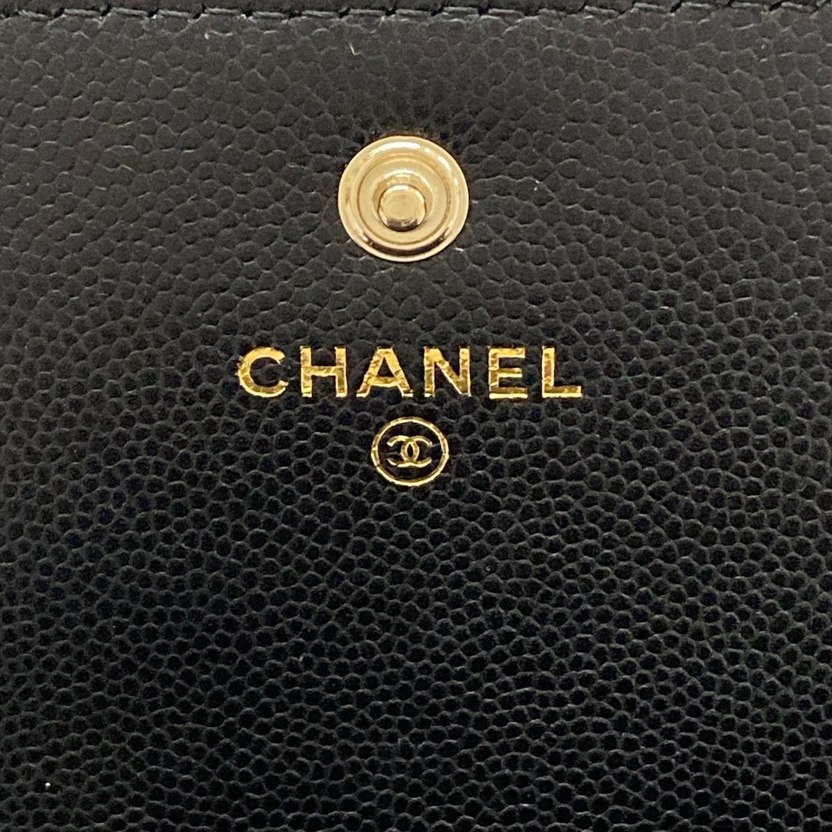 Chanel Bifold Wallet Small Flap Black CC Logo — view 7