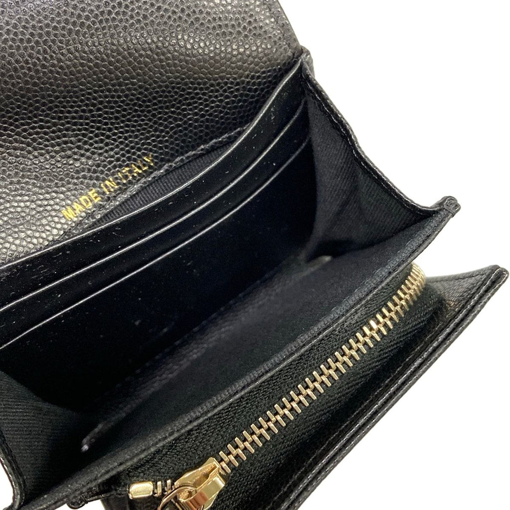 Chanel Bifold Wallet Small Flap Black CC Logo — view 5