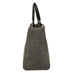 Dior Handbag Lady Bag Black Ivory Houndstooth Plaid Leather — view 2