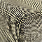 Dior Handbag Lady Bag Black Ivory Houndstooth Plaid Leather — view 6