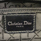Dior Handbag Lady Bag Black Ivory Houndstooth Plaid Leather — view 9