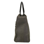 Dior Handbag Lady Bag Black Ivory Houndstooth Plaid Leather — view 4