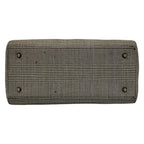 Dior Handbag Lady Bag Black Ivory Houndstooth Plaid Leather — view 5