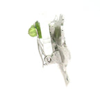Chanel Earrings Silver Beige Clear CC Logo Clover — view 2