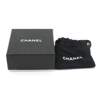 Chanel Earrings Silver Beige Clear CC Logo Clover — view 6