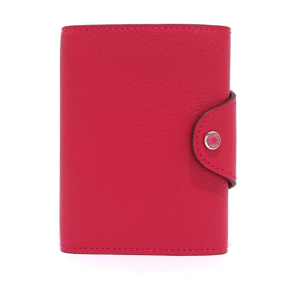 Hermes Coin Case Illiade Compact Framboise Silver Card