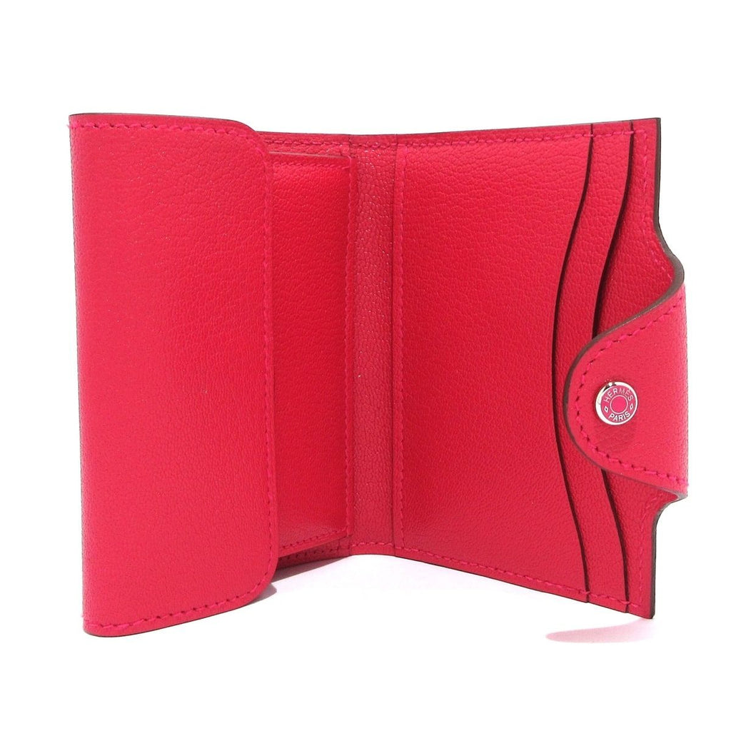 Hermes Coin Case Illiade Compact Framboise Silver Card — view 3