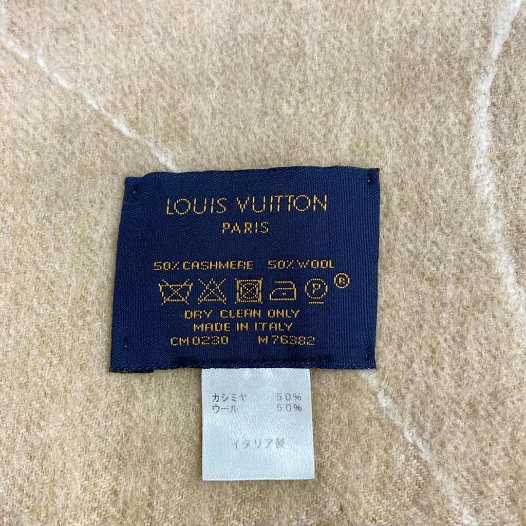 Louis Vuitton Shawl Echarpe Ultimate Beige Wool Cashmere Scarf — view 2