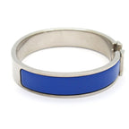 Hermes Bangle Click Silver Blue Bracelet — view 2
