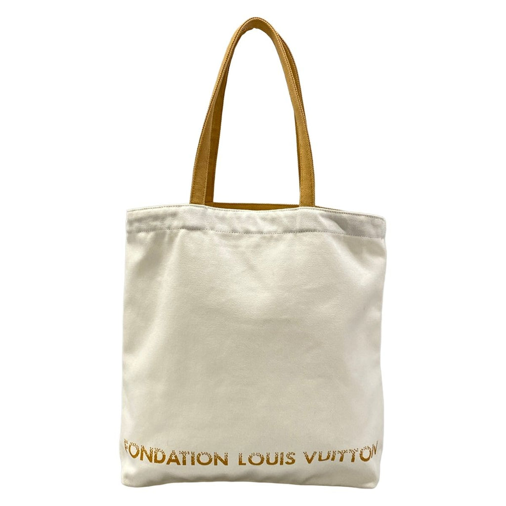 Louis Vuitton Tote White Light Brown Museum Limited Fondation