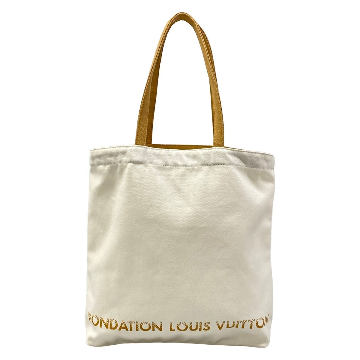 Louis Vuitton Tote White Light Brown Museum Limited Fondation