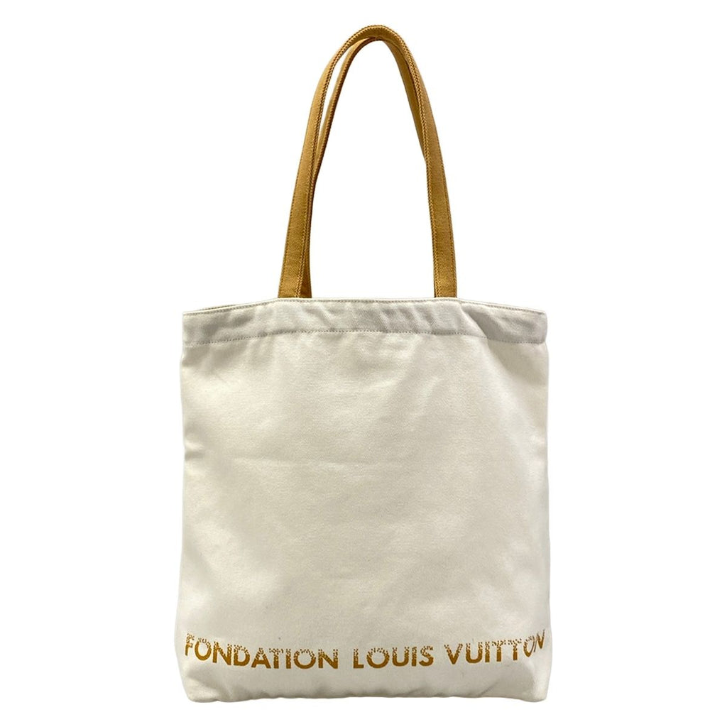 Louis Vuitton Tote White Light Brown Museum Limited Fondation — view 3