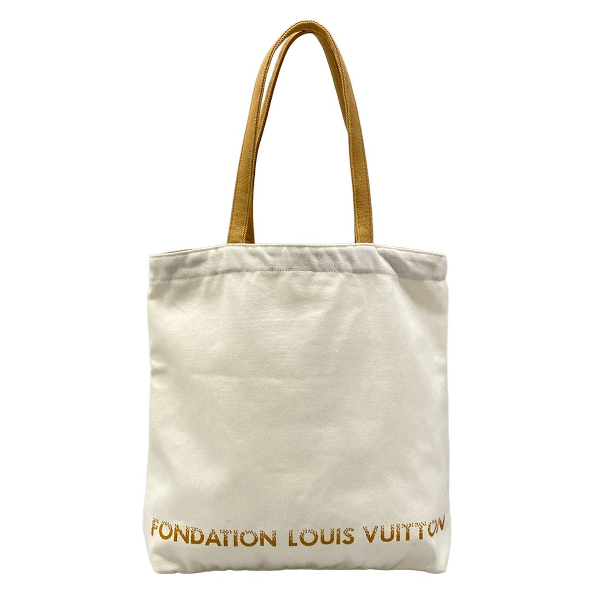 Louis Vuitton Tote White Light Brown Museum Limited Fondation — view 3