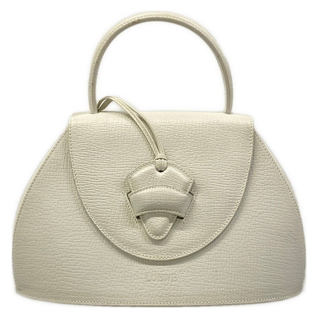 Loewe Handbag Barcelona White Leather