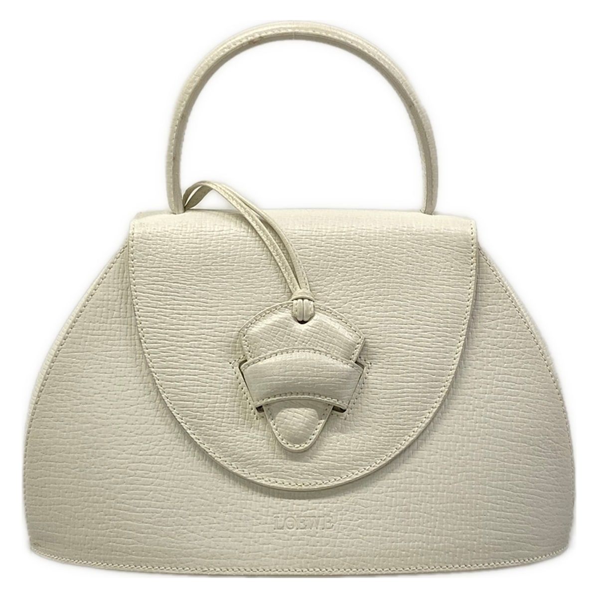 Loewe Handbag Barcelona White Leather