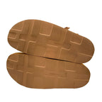 Hermes Sandals 37 Enid Brown Platform Velcro Diamant Buckle Silver Leather — view 8