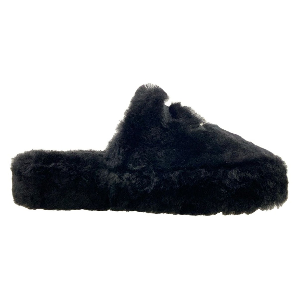 Chanel Shoes 38 C Black Slippers Monsieur Shearling — view 2