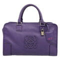 Loewe Handbag Amazona 36 Purple Leather