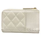 Chanel Coin Case Classic Zip Card Quilted White L-shaped Zipper with Gold CC — view 2