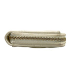 Chanel Coin Case Classic Zip Card Quilted White L-shaped Zipper with Gold CC — view 7