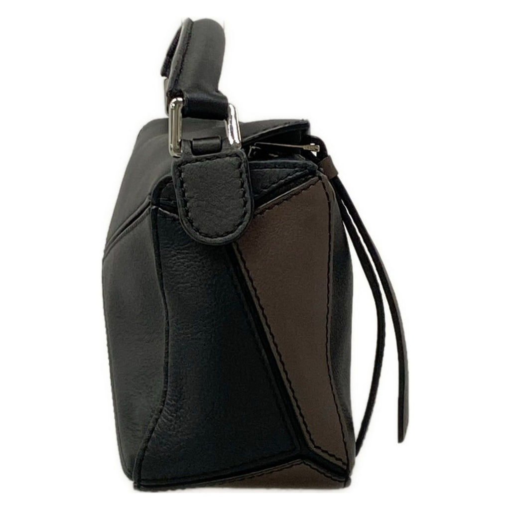 Loewe Handbag Puzzle Bag Mini Black White Dark Brown — view 2