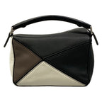 Loewe Handbag Puzzle Bag Mini Black White Dark Brown — view 3
