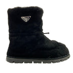 Prada Short Boots 40 Black Shearling — view 4