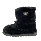 Prada Short Boots 40 Black Shearling