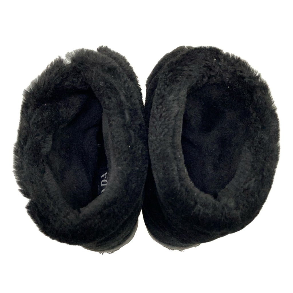 Prada Short Boots 40 Black Shearling — view 7