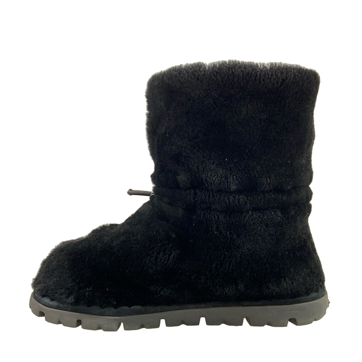 Prada Short Boots 40 Black Shearling — view 3