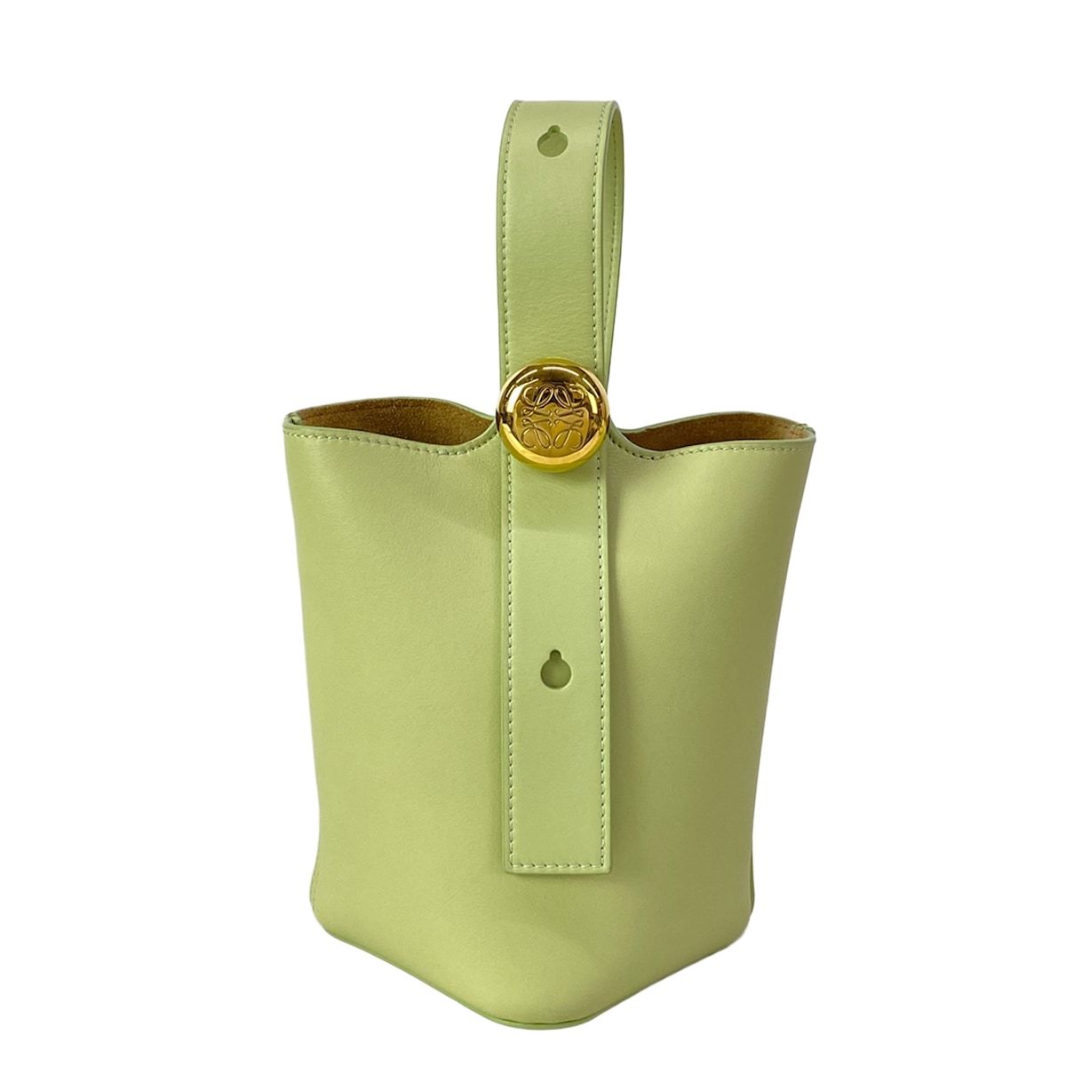 Loewe Pebble Bucket Bag Mini Light Green