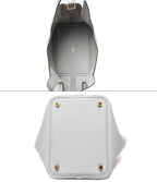 Hermes Handbag Silver Taurillon Clemence Picotin Lock PM — view 3