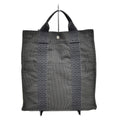 Hermes Her Line a Dos MM Gray Canvas Silver Backpack
