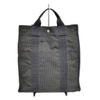 Hermes Her Line a Dos MM Gray Canvas Silver Backpack