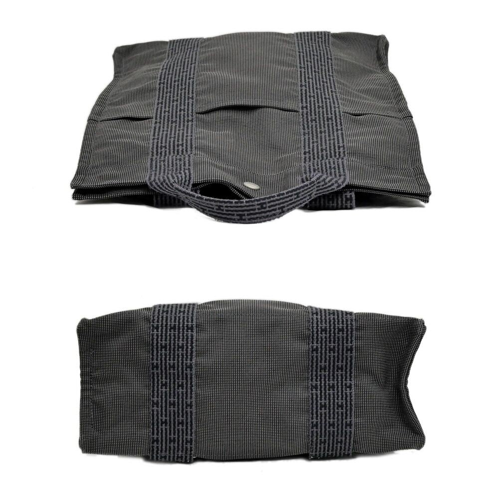 Hermes Her Line a Dos MM Gray Canvas Silver Backpack — view 4