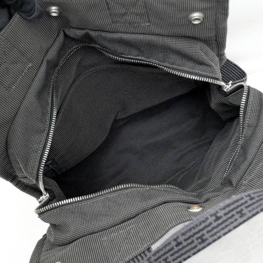 Hermes Her Line a Dos MM Gray Canvas Silver Backpack — view 6