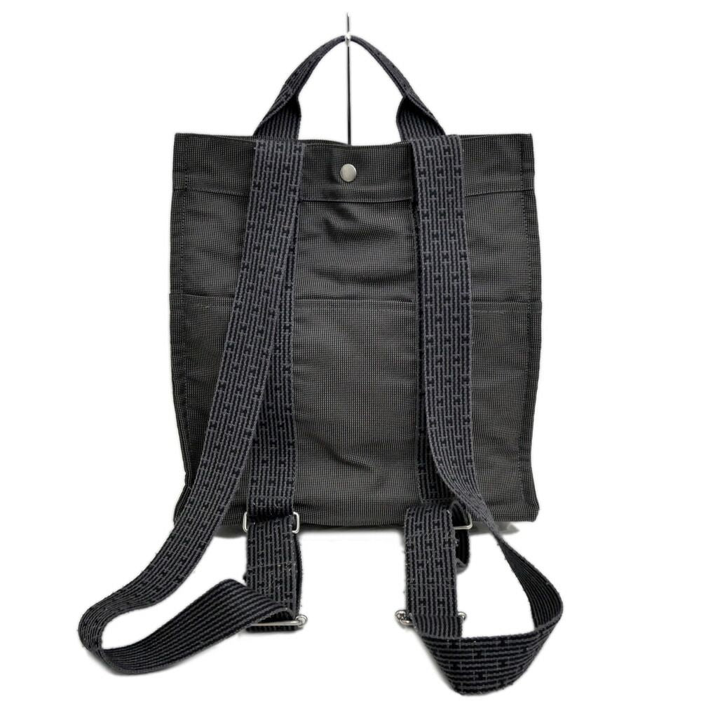 Hermes Her Line a Dos MM Gray Canvas Silver Backpack — view 2