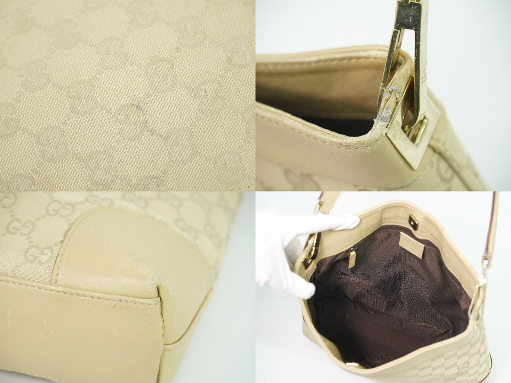 Gucci GG Canvas Shoulder Bag Beige — view 8