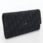 Dior Long Flap Wallet Oblique Bifold Jacquard
