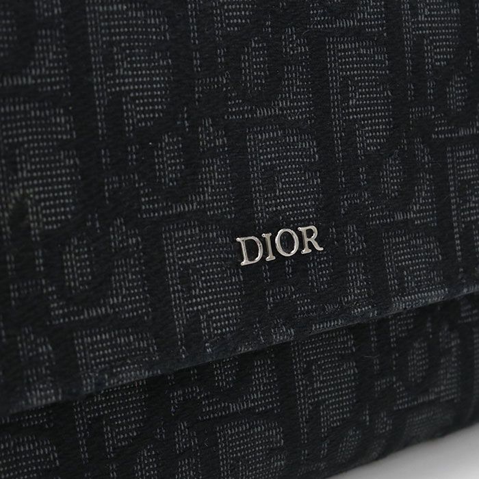 Dior Long Flap Wallet Oblique Bifold Jacquard — view 9